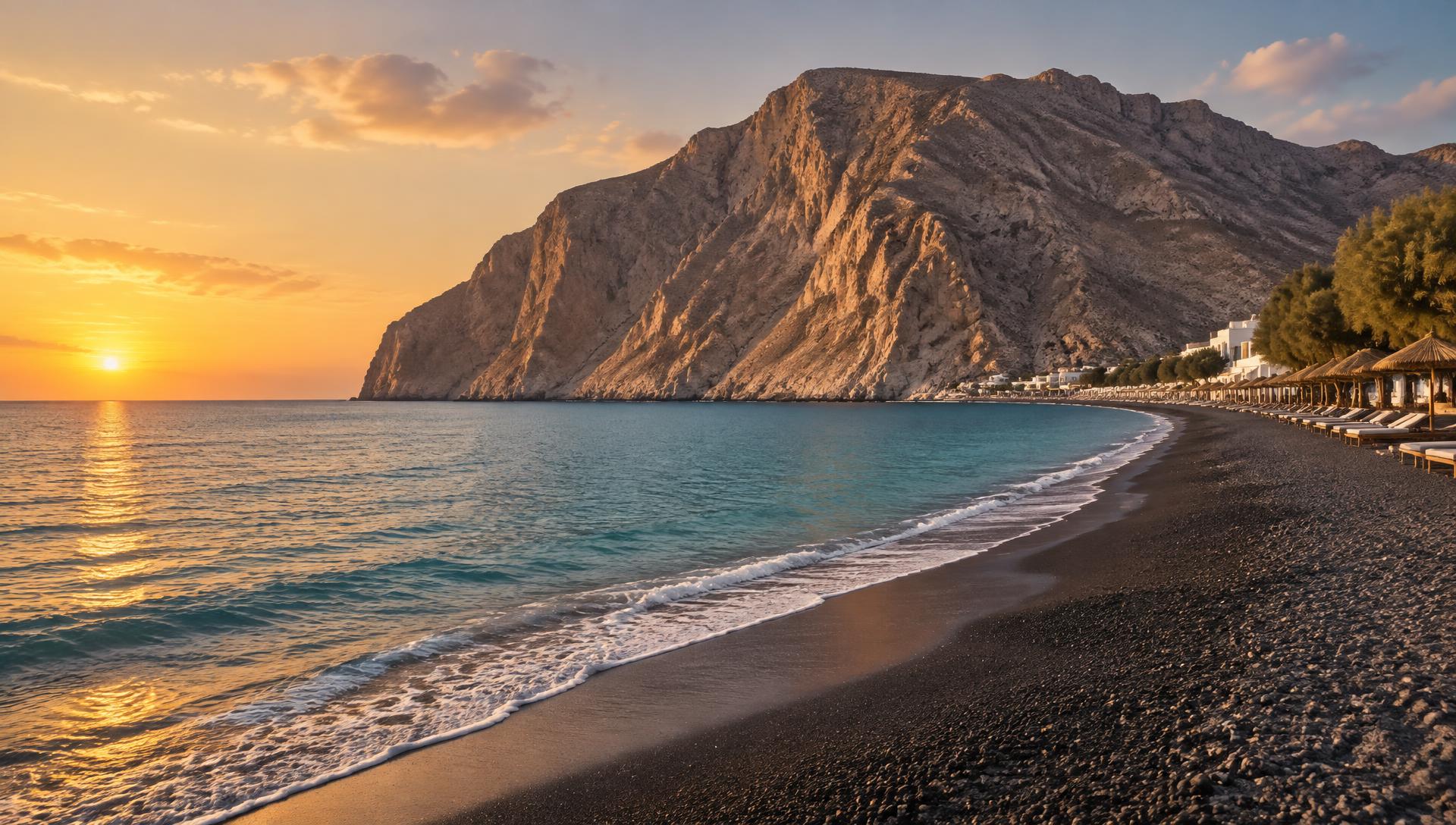 Kamari bay, Santorini